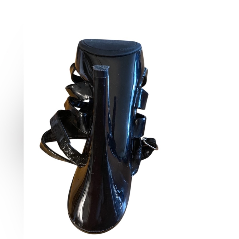 Rouge! Black Patent Multi-Strap Heeled stiletto’s. 4.5 inch heel. Like new! - Picture 4 of 5